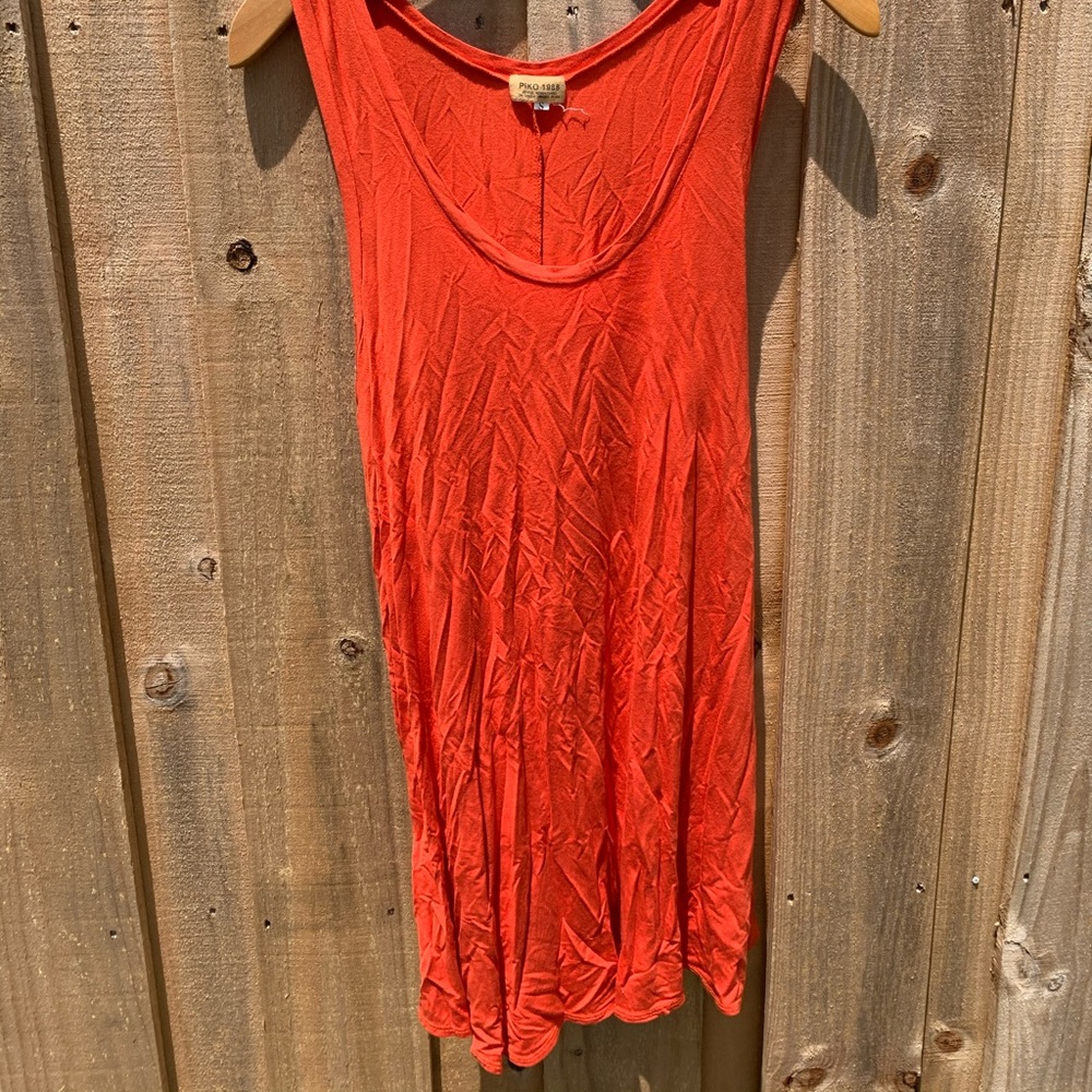 Burnt orange long top or short dress